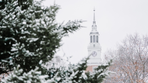 Campus in snow