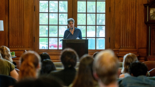 Andrea Cohen reading at Creative Writing Prize Ceremony 2024