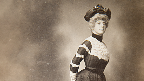 A student crossdressing in the 19th C