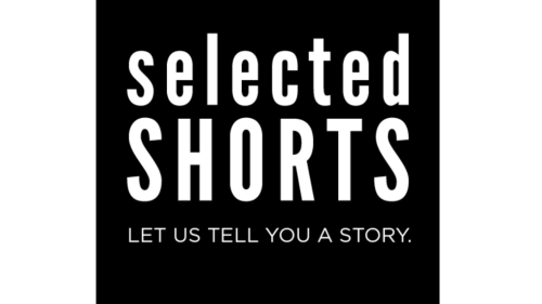 Selected Shorts Logo, White Lettering with Black Background