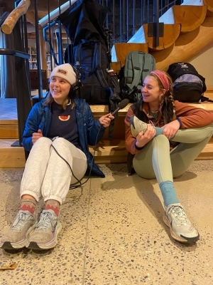 Eliza Dunn '25 interviews fellow Dartmouth student.